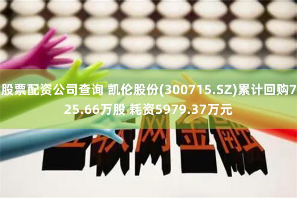 股票配资公司查询 凯伦股份(300715.SZ)累计回购725.66万股 耗资5979.37万元