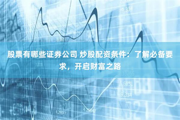 股票有哪些证券公司 炒股配资条件：了解必备要求，开启财富之路